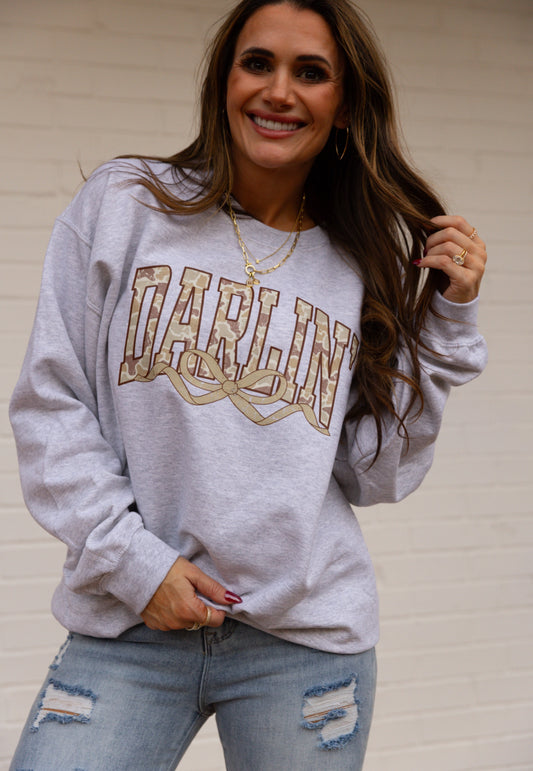 Camo Darlin with Bow Sweatshirt