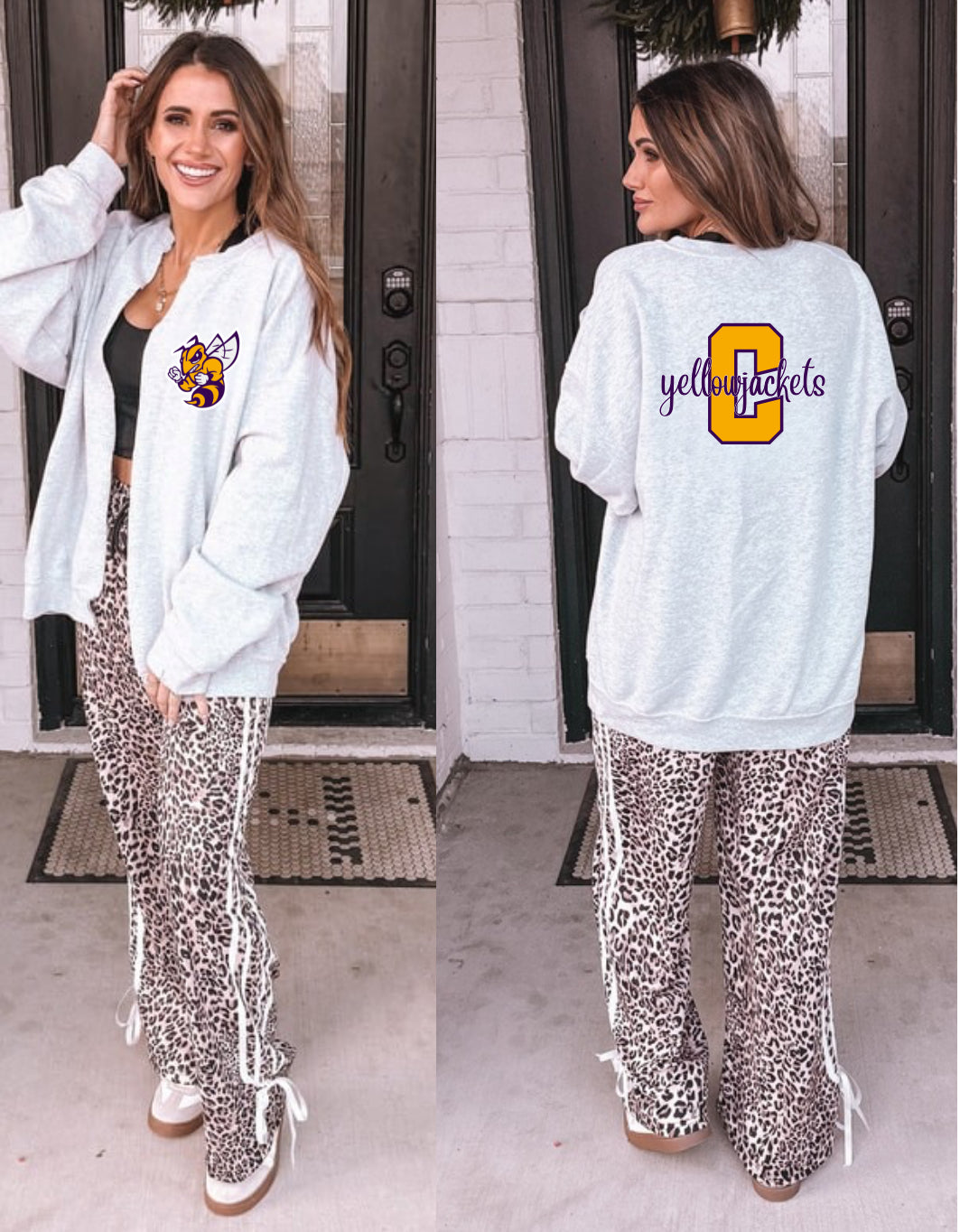 School Spirit Sweatshirt Cardigan