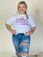 White & Pink Cattle Tshirt
