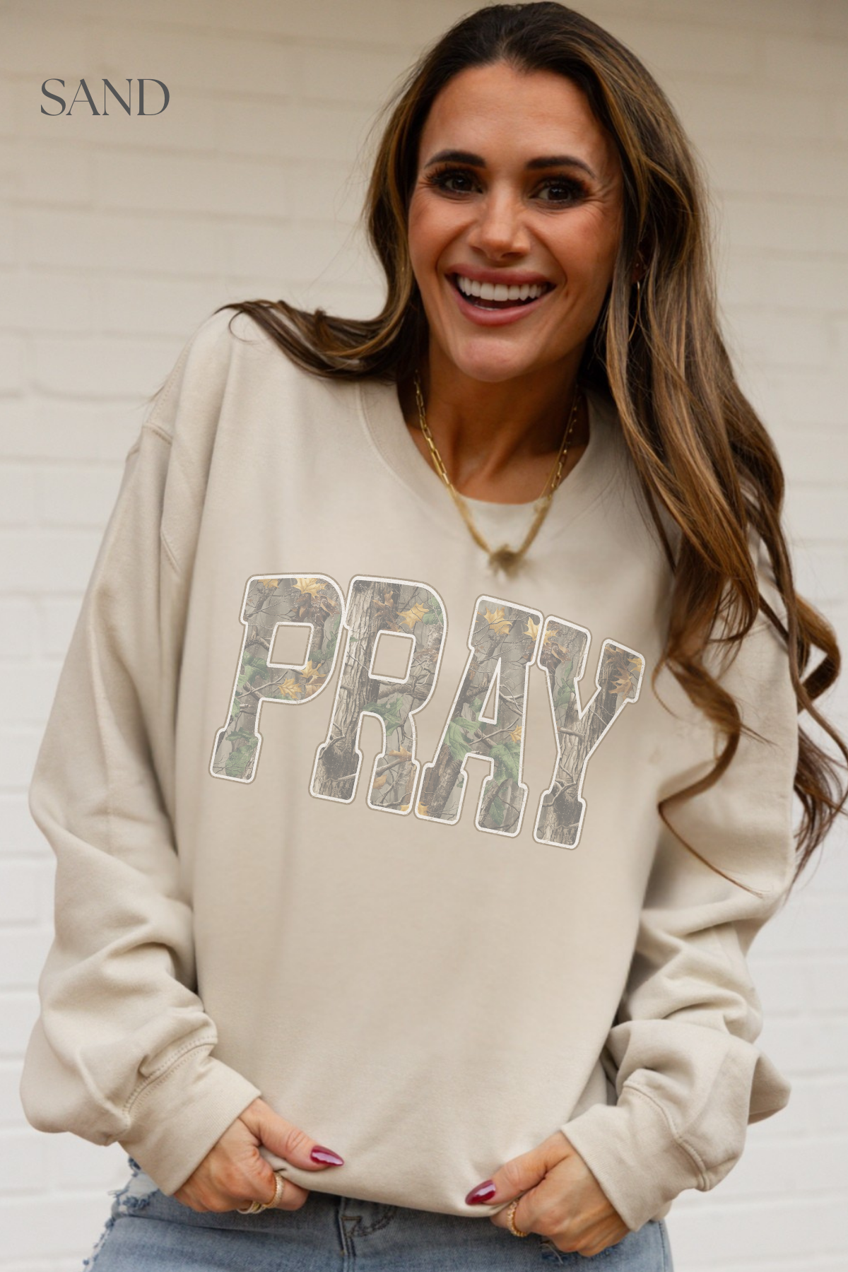 Cutie Plain Camo Phrases Western JESUS, MAMA, AMEN, PRAY, FAITH, Retro Camo, Country Distressed Cowboy Quote, Camouflage Design, Western Concert, Southern Sweatshirt