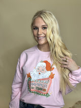 Santa’s Coming to Town Pink Sweatshirt