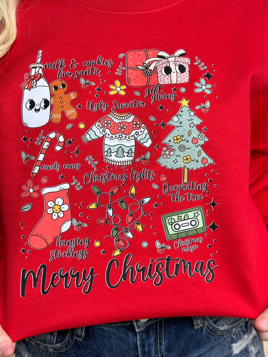 Merry Christmas Collage Sweatshirt