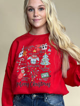 Merry Christmas Collage Sweatshirt