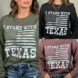 Stand with Texas Flag Sweatshirt