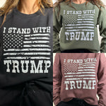 Stand with Trump Flag Sweatshirt