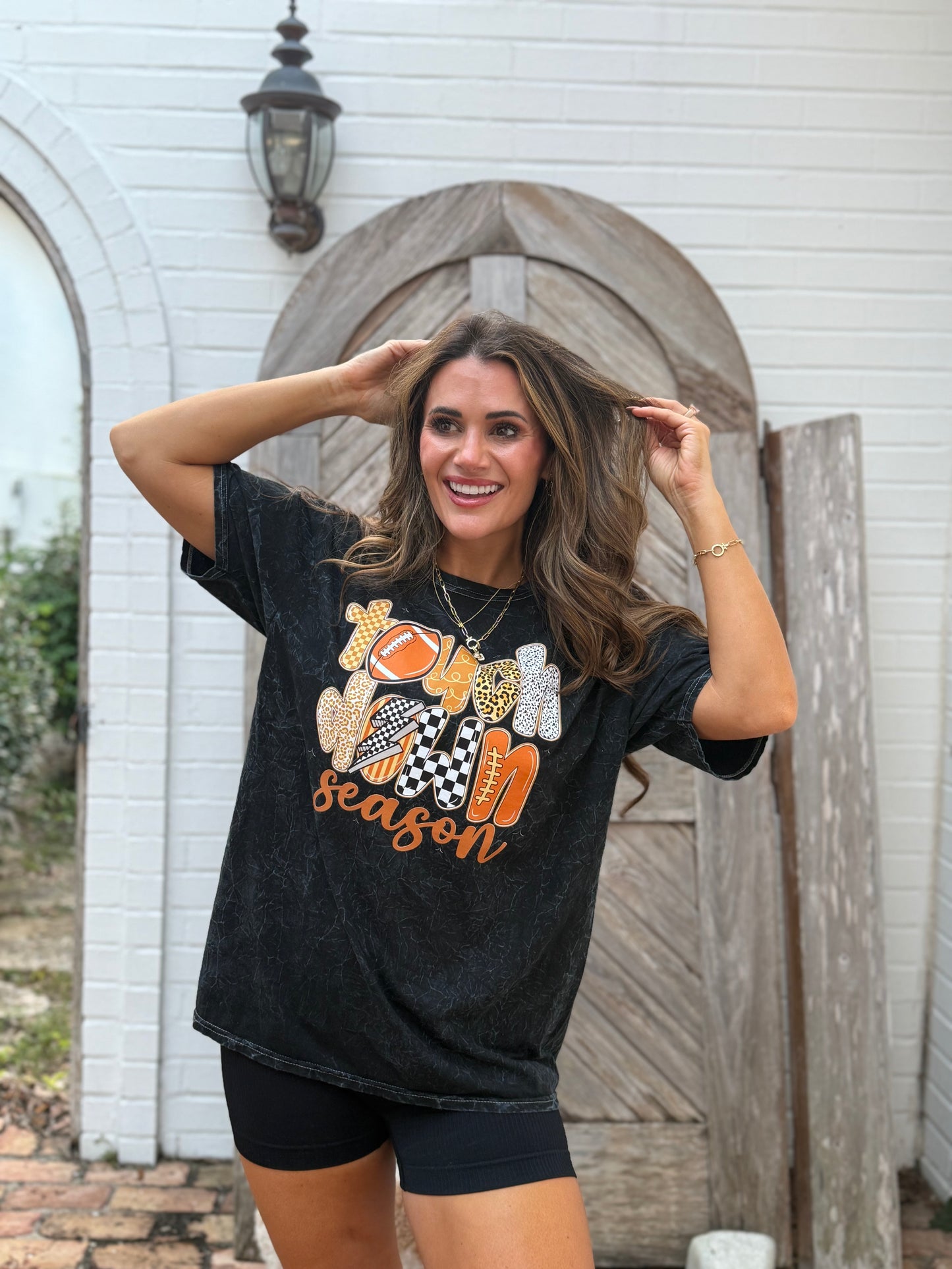 Touch Down Season Black Tshirt