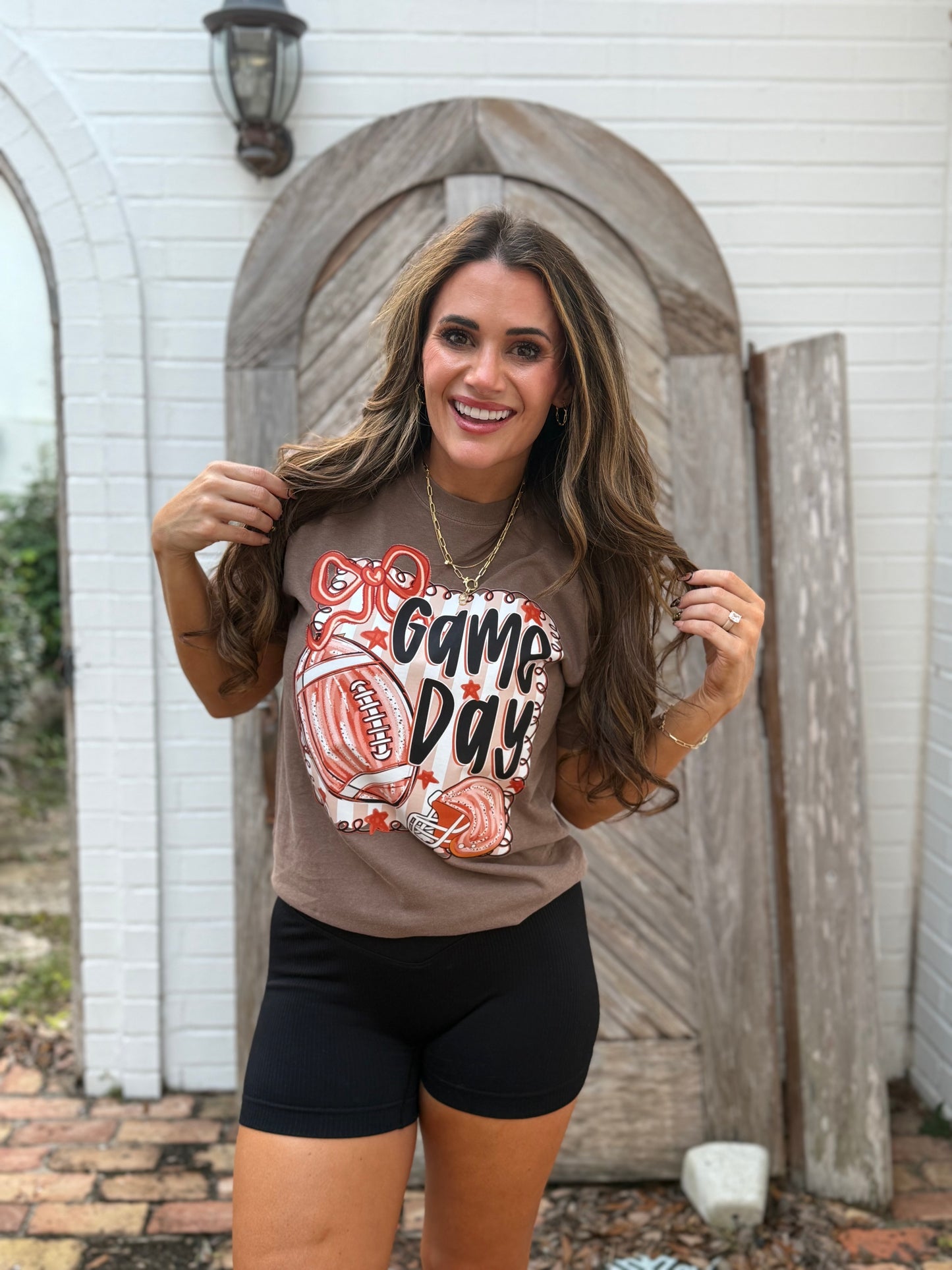 Football Game Day Brown Tshirt