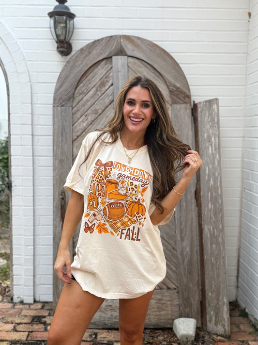Touchdown Gameday Fall Ivory Tshirt