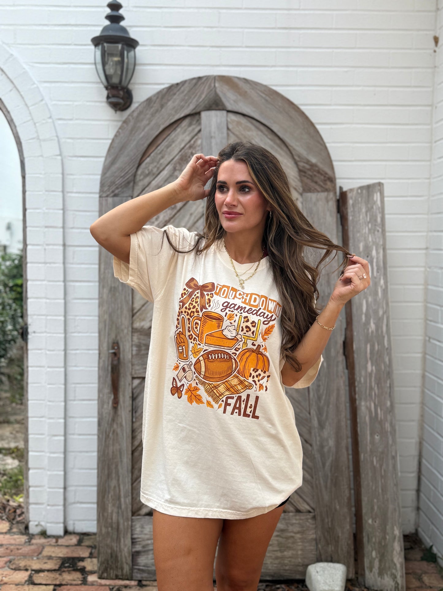 Touchdown Gameday Fall Ivory Tshirt