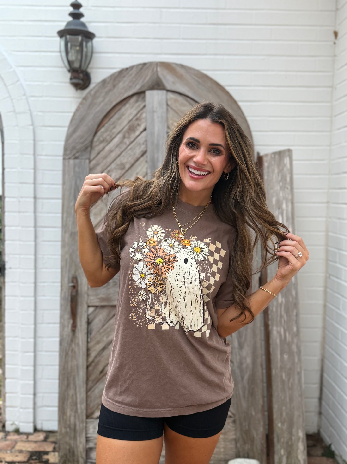 Daises + Cream Checkered Ghost Tshirt