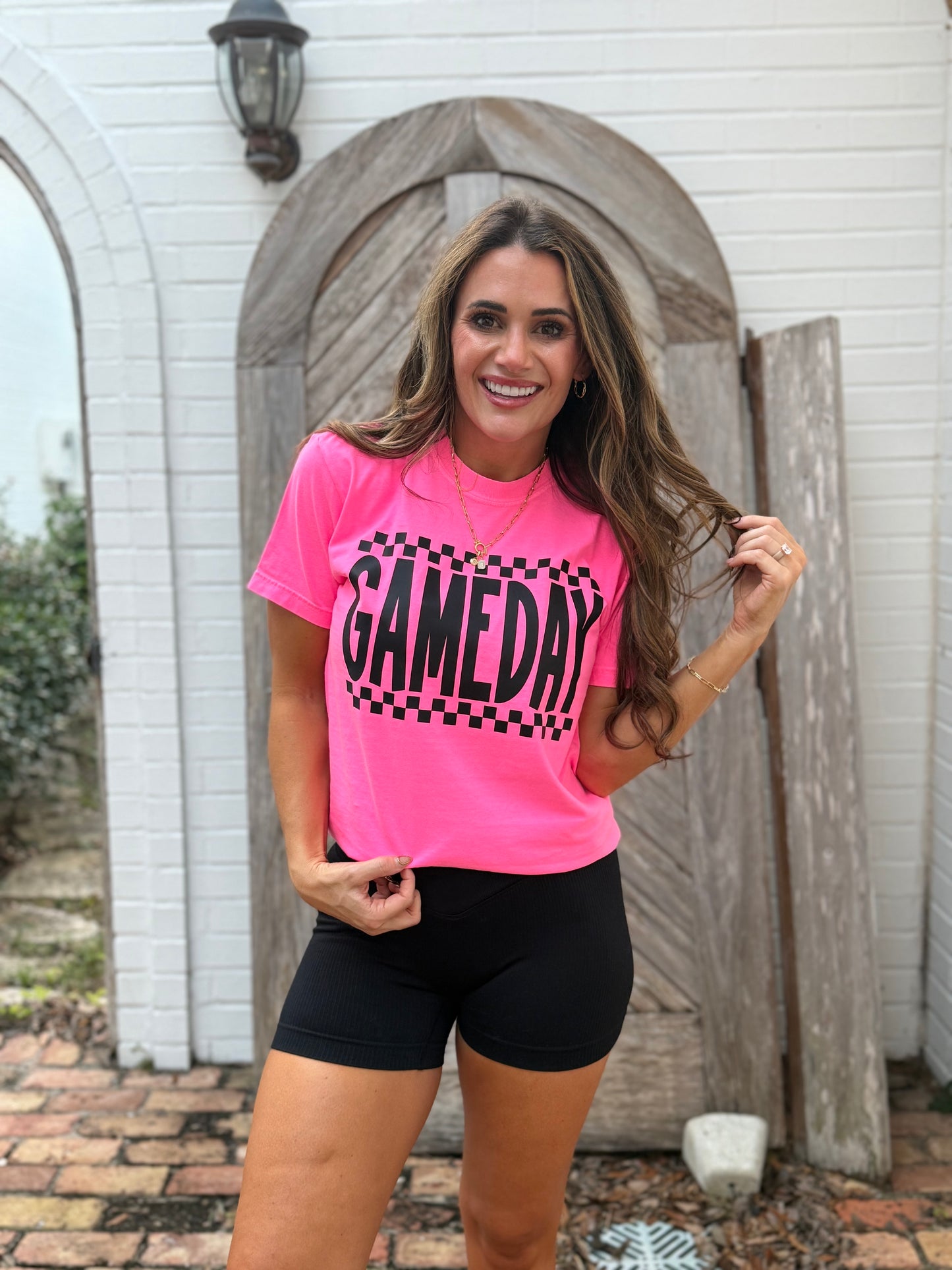 Pick Your Color Checkered Game Day Tshirt