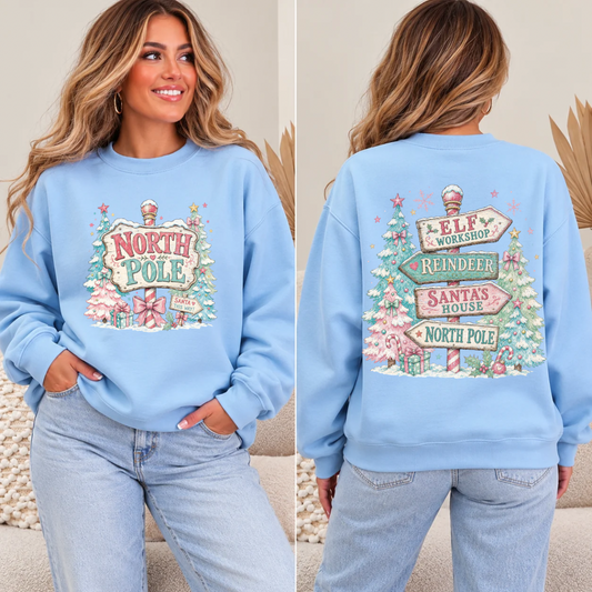 North Pole, Girly Pink Christmas, Christmas, Trendy Christmas, Pink Christmas T-Shirt