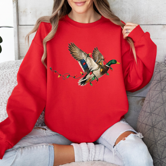 Christmas Mallard Duck, Painted Duck Hunting, Cute Christmas, Hunting Christmas, Mallard Duck Christmas Sweatshirt