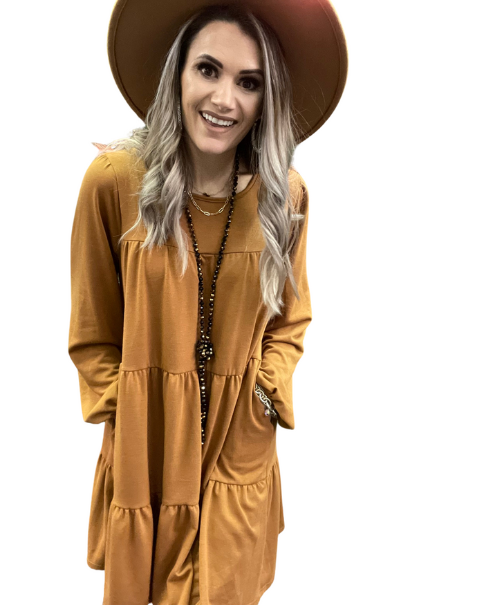 Camel Pocket Dress