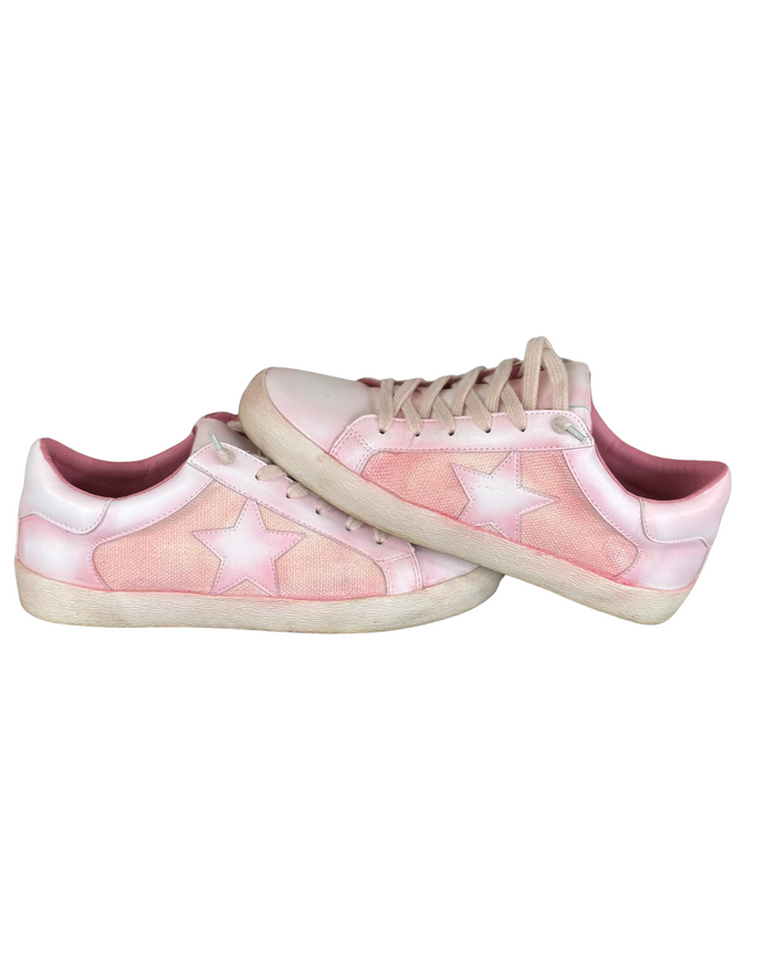 Distressed Pink Sneakers