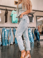 High-Rise Girlfriend Jeans