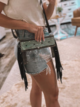 Madi- Festival Clear Western Fringe Purse