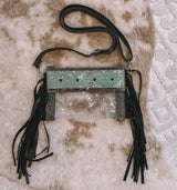 Madi- Festival Clear Western Fringe Purse