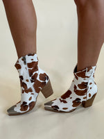 Belle Cowprint Boots