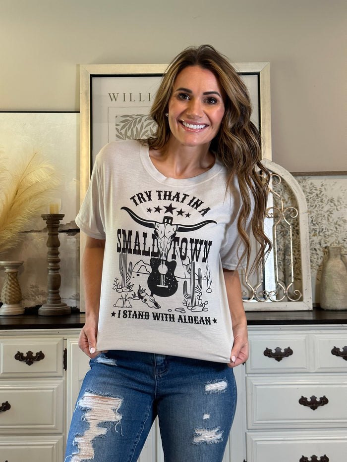 Just a Smalltown Tan Tshirt