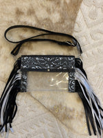 Jenny- Festival Clear Western Fringe Purse