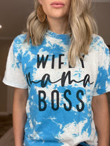 Blue-Wife Mama Boss-Overbleached