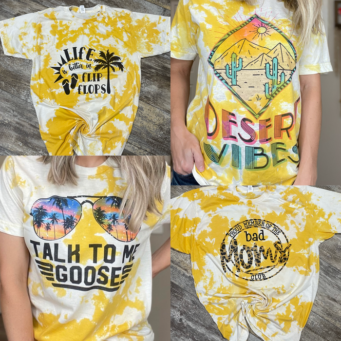 Overbleached Yellow Tee Drop