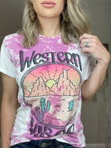 Pink-Western Vibes- Overbleached