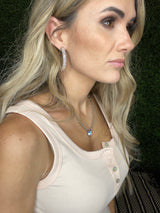 Multi Color Crystal Hoops