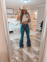 Missy Dark Non Distressed Flares