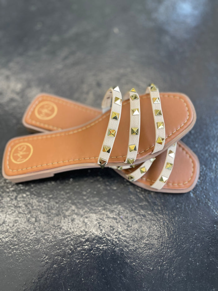 Nude Spike Sandals