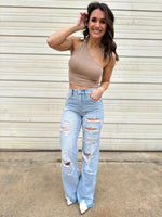 Girls Night One Shoulder Crop Top