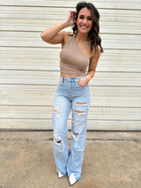 Girls Night One Shoulder Crop Boutique Top