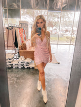 Pink Me Sequin Dress
