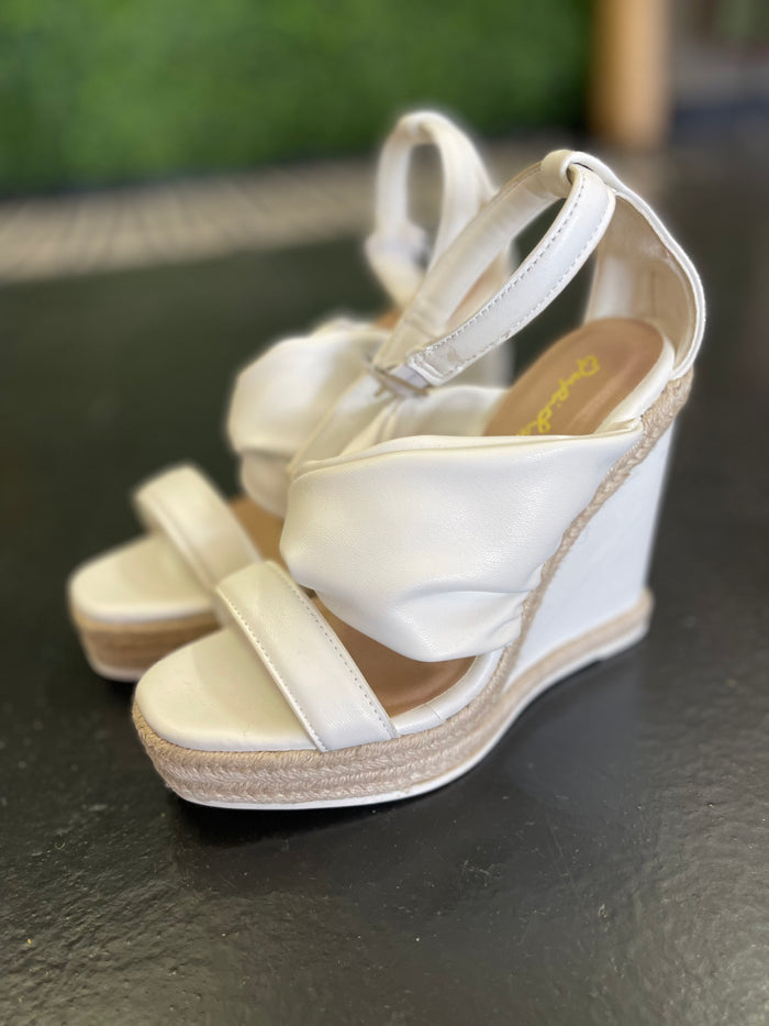 White Classy Wedges
