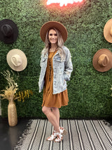 Camel Pocket Dress