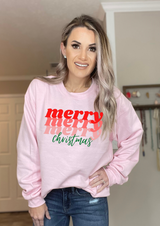 Sweet Pink Christmas Sweatshirt— Note which Design you want at Checkout