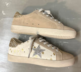 Gold Cowprint Star Sneakers