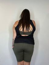Black Blank Open Back