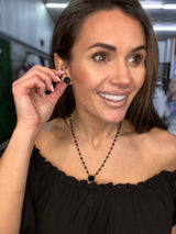 Large Black Everyday Studs