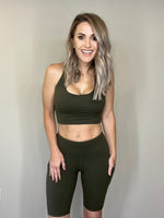 Matching Olive Bralette Back Criss Cross ( PS Available)