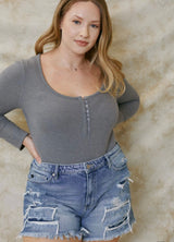 PS- Distressed High Rise Shorts