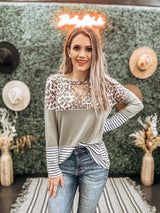 Olive/Cheetah CrissCross