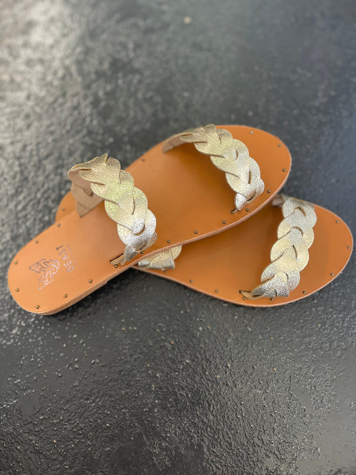 Gold Braid Sandals
