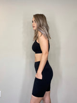 Black EXTREME tummy control Biker Shorts with Pockets