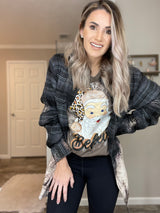 Brown Cheetah Santa Tee