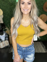 Ribbed Cropped Tanks
