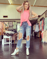 Summer Tank-Neon Pink