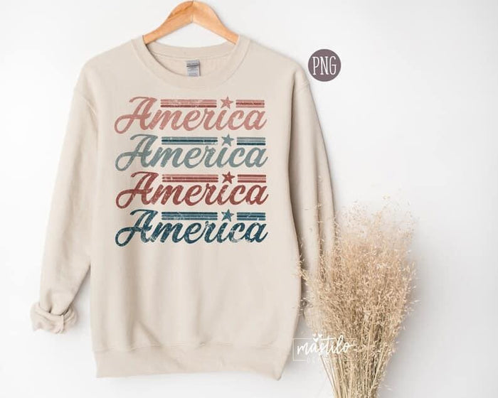Sand Crewneck- America America America ( unless other design noted at checkout)