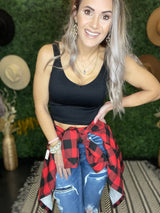 Red/Black Fleece Flannel